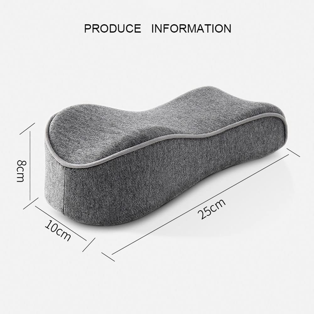 CCXXYGWJ Juego de 2 Cojines ergonómicos para reposabrazos de Espuma viscoelástica para sillas de Oficina, Color Gris, para aliviar la presión de los antebrazos