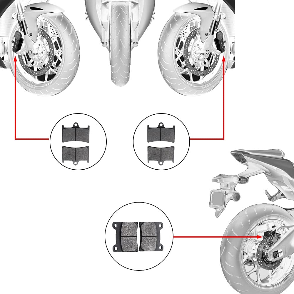 Amazon.co.jp: ブレーキパッド XJR1300用ヤマハ用3ペアセミメタル 1999