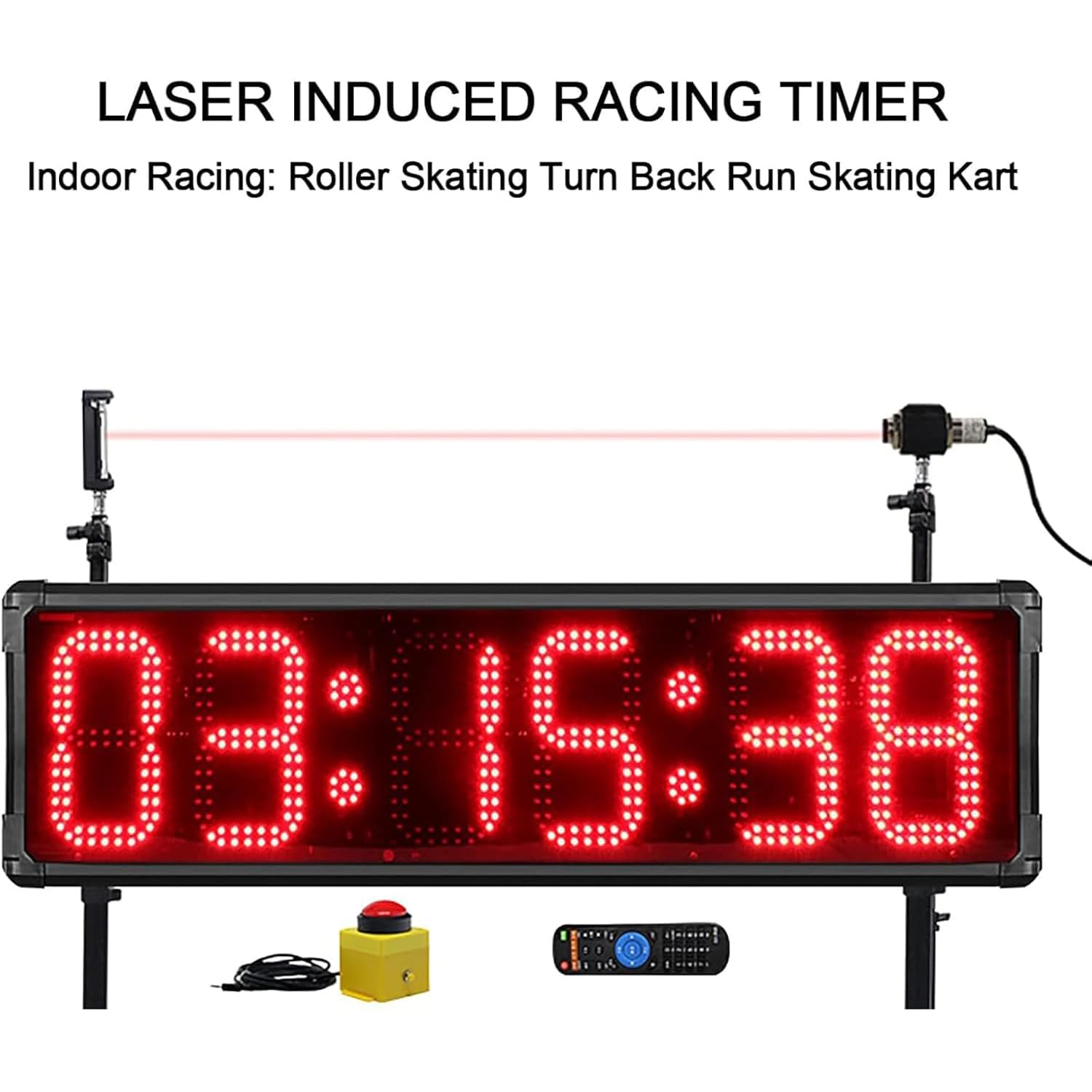Led-Countdown-Uhr Für Den Außenbereich, Digitaler Countdown-Timer Mit Sensor, Halterung Und Fernbedienung, Geeignet Für Laufveranstaltungen, Pferderennen Und Rollschuhlaufen