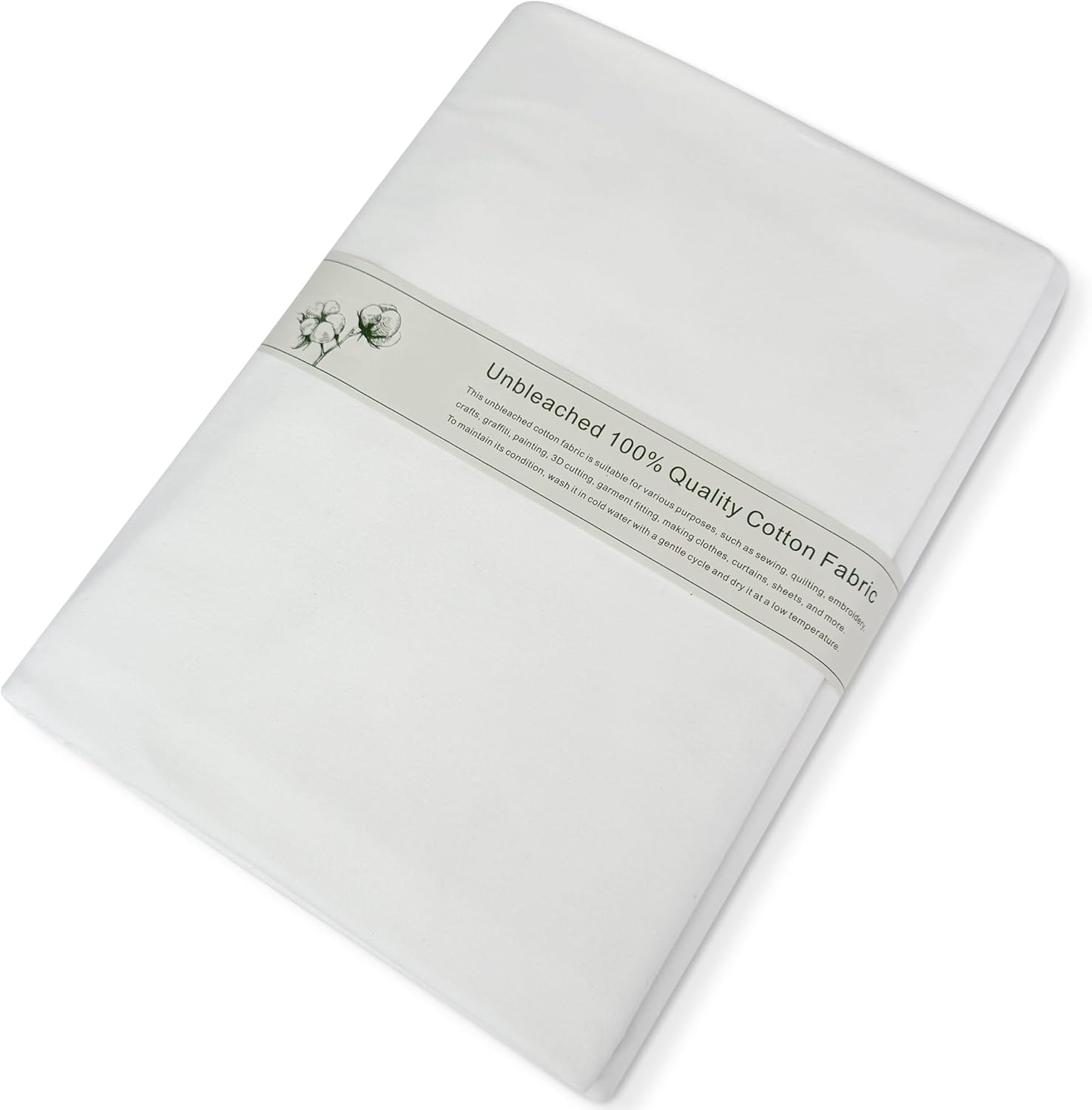 Unbleached 100% Cotton Muslin Fabric Unbleached Natural Muslin Cloth for Sewing, Draping, Quilting, and Crafts