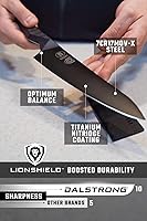 Vista 6 de Dalstrong Cuchillo de chef - 8 pulgadas - Serie Shadow Black - Revestimiento de nitruro de titanio negro - Cuchillo de cocina ultra afilado - Acero