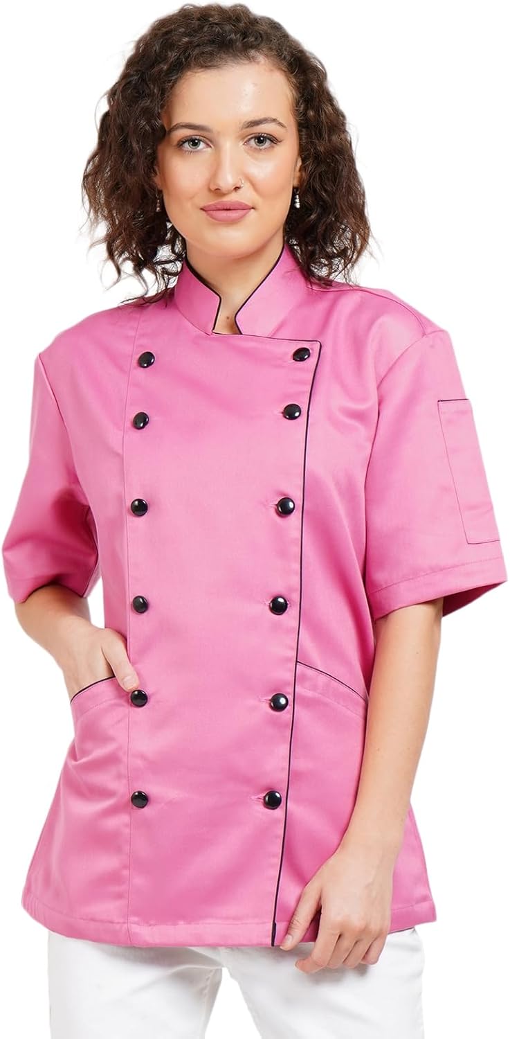 Women Regular Fit Chef Jacket Food Service Caterers Bakers and Professional Uniform With Free Chef Cap