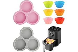 Abnaok Non-Stick Silicone Air Fryer Baking Pan Kit