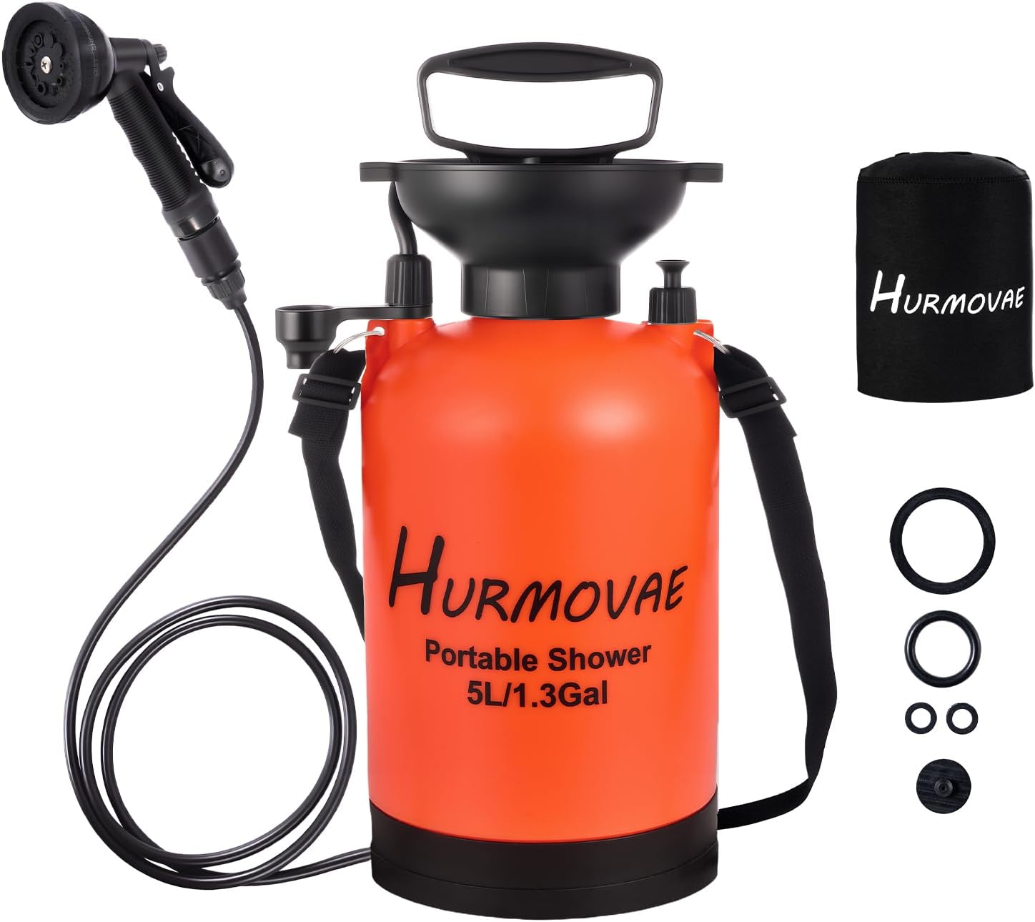 Portable shower with 10 spray modes, 1.3 gal/5L
