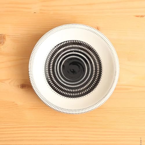 小石原焼 小石原焼き 5寸皿 飛び鉋 15.5cm 2カラー 森喜窯 森山健治 陶器 器 食器 (フチ白)