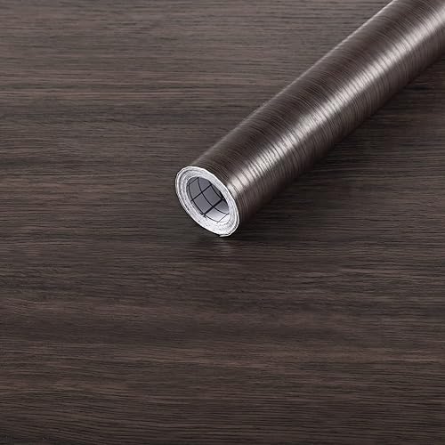 Arthome 16.5" x120" Peel and Stick Wood Contact Paper Self-Adhesive Brown Walnut Wallpaper,Decorative Vinyl Film for Countertop,Cabinets,Shelf,Drawer Liner,Easy to Clean Removable Wall Covering