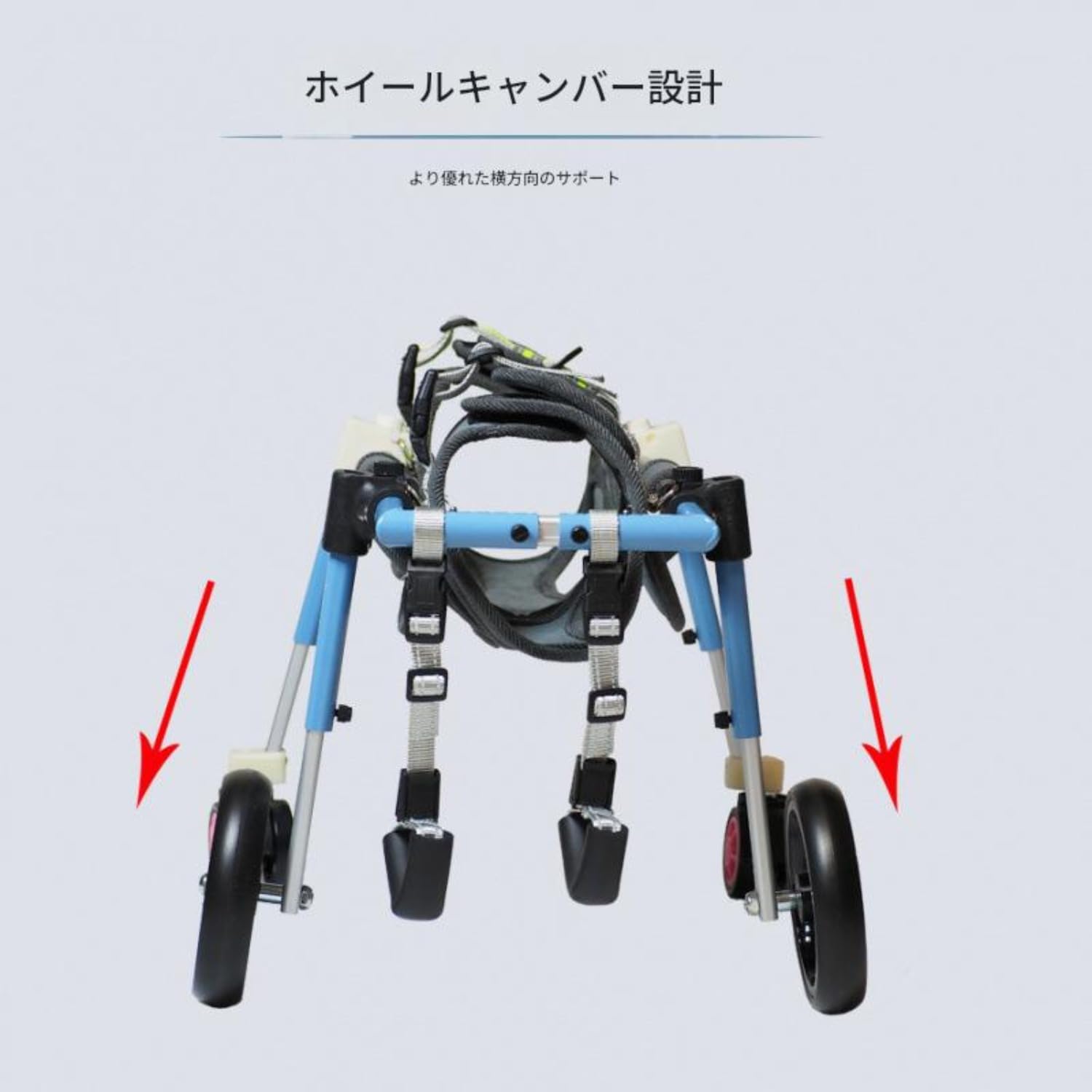 「NexPon」犬用車椅子ライト 腹部ベルト付き障害者用ペット移動補助具、後脚用の犬用ホイール、ペットリハビリトレーニング用猫カート