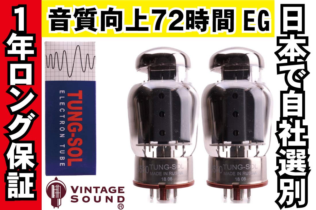 TUNG-SOL 6550 真空管 2本セット Amazon | 6550 TUNG-SOL タングソル 2本マッチ 真空管PX29 【1年