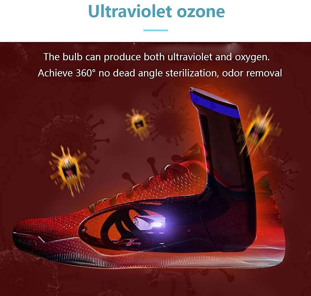 Asciuga Scarpe Scalda Scarponi Elettrico, Guanti Portatili retrattili Riscaldatore per Calzature, con Timer e Deodorante L'asciugatura del Deodorante all'ozono previene odori e batteri