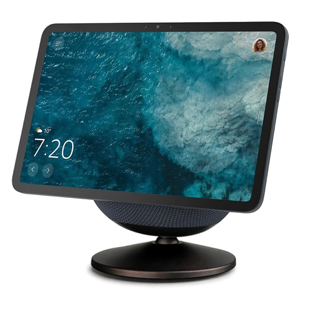 Verstellbarer Ständer für Amazon Echo Show 8 (4. Gen) & 11, Magnetischer Schreibtischhalter für Smart Display, 360-Grad-Neigung und rutschfeste Basis, Schwarz