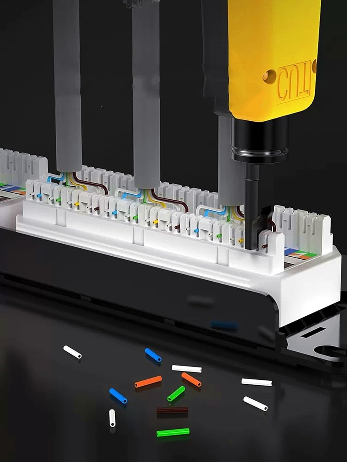 Pass Through RJ45 Crimp Tool Kit, Netzwerk Tool Kit für Cat6 Cat5 | Ethernet Crimper Cat6 Cat5e Cat5 Crimpzange mit Draht-Tracker, Durchgangsanschlüsse