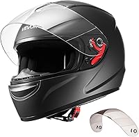 VEVOR DOT Approved Full Face Motorcycle Helmet, Dual Interchangeable Visors, ABS Shell, Comfortable Motocross Dirt Bike Helmet for Adults & Youth