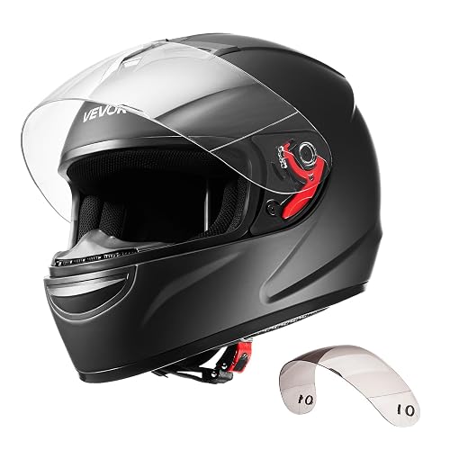 VEVOR Full Face Motorcycle Helmet DOT Approved, Dual Visor &