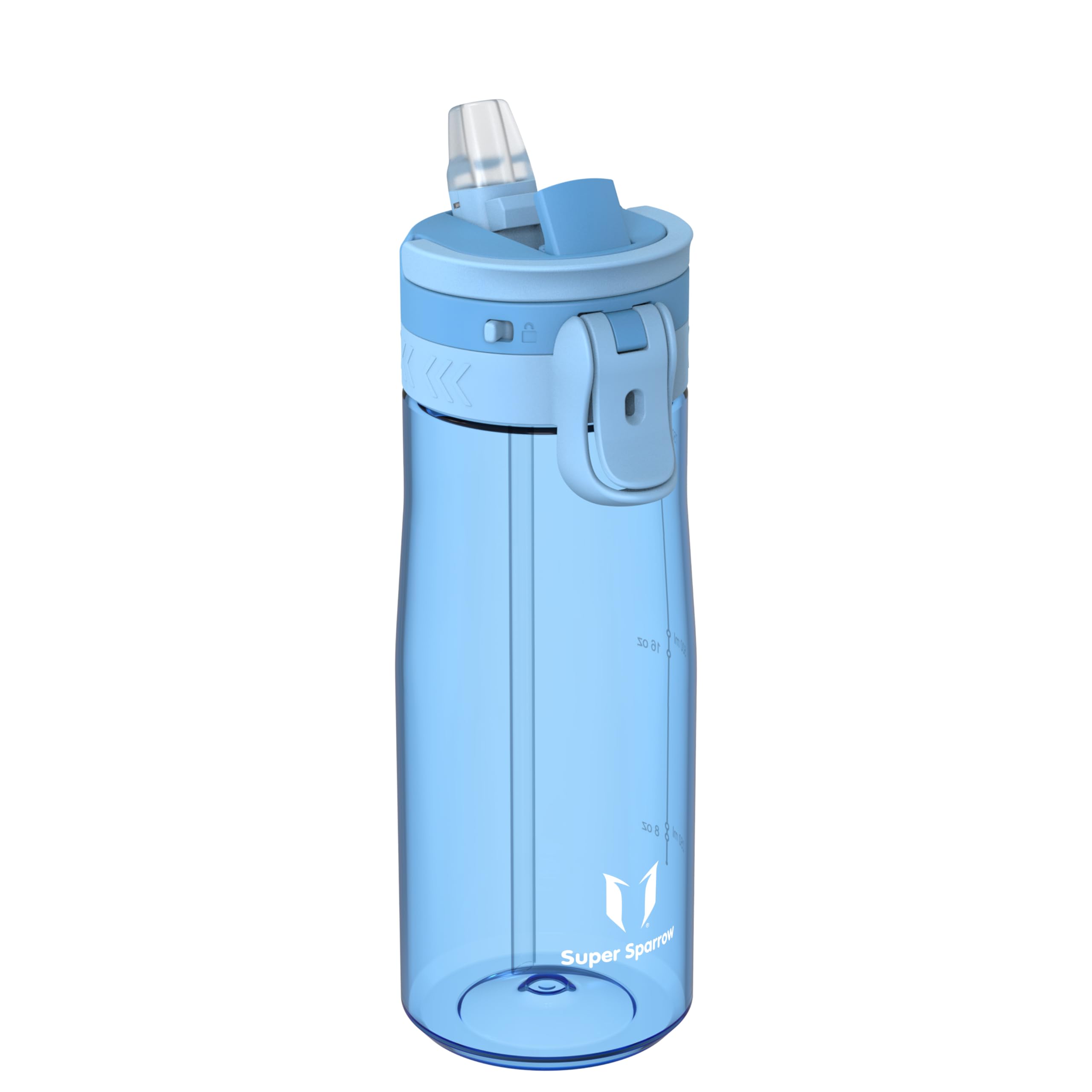 Sparrow Borraccia - 500ml, 750ml, 1L - TouchFlow Bottiglia Senza BPA - Senza Perdite Borraccia Cannuccia - Borracce Sportiva Flusso Rapido Con Un Clic per Scuola, All'aperto
