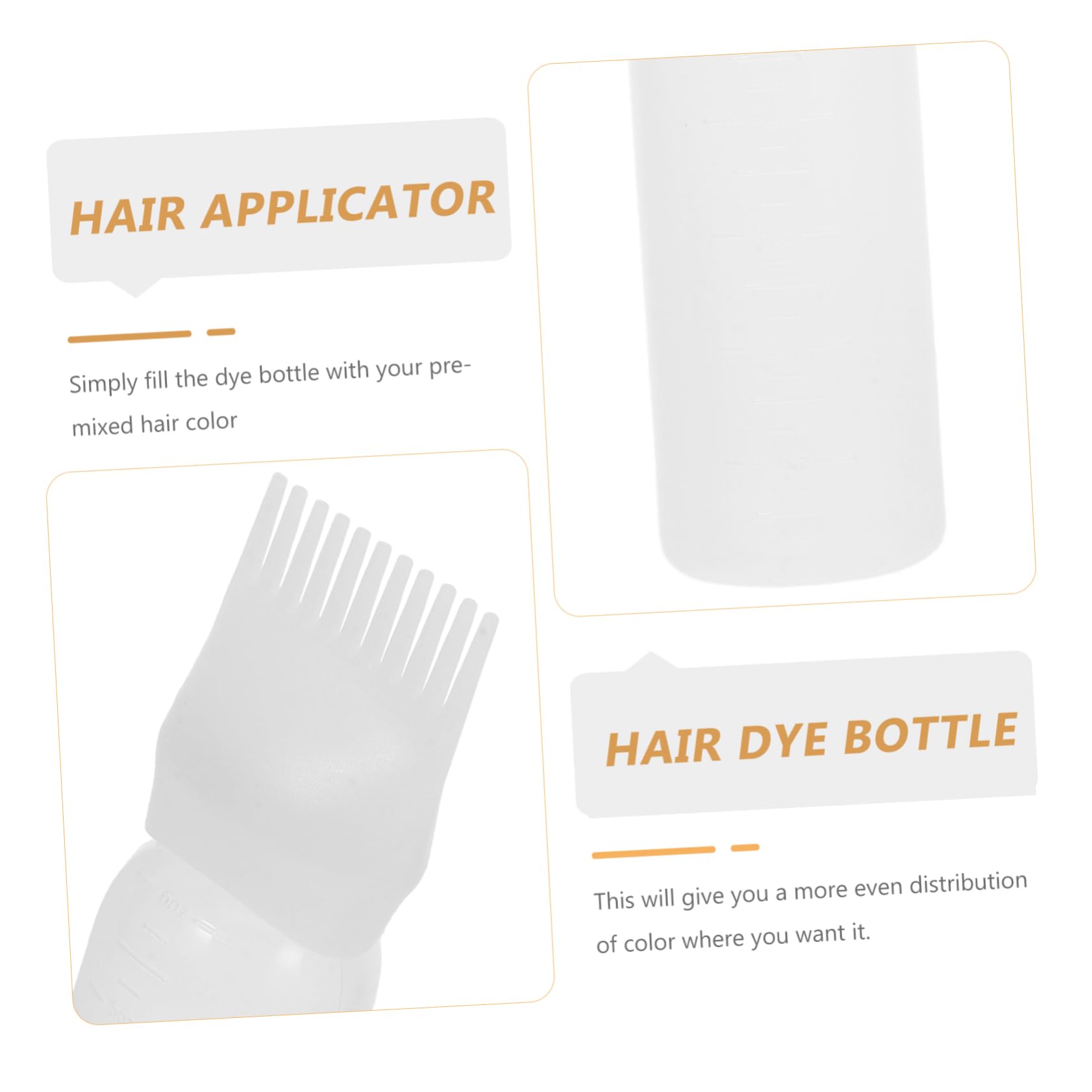 Mikinona Haarfärbeflasche Mit Kammapplikator 3 Stück Abgestufte Skala Kunststoff Für Präzises Auftragen Von Haarfarbe Und Haartönungen Verwendung Im Salon Und Zuhause