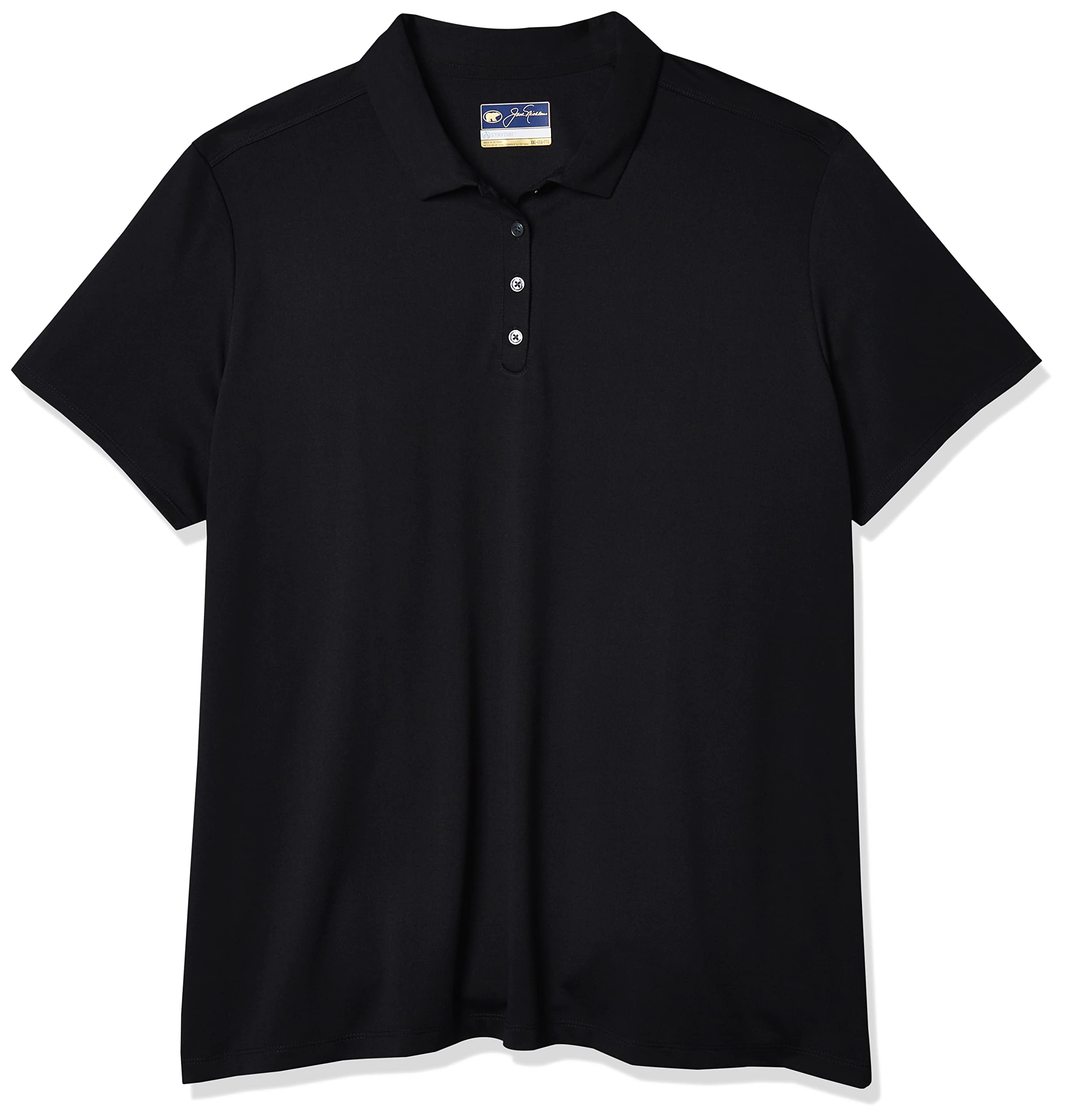 Jack Nicklaus Women's Solid Textured Golf Polo Shirt, Caviar, X Large