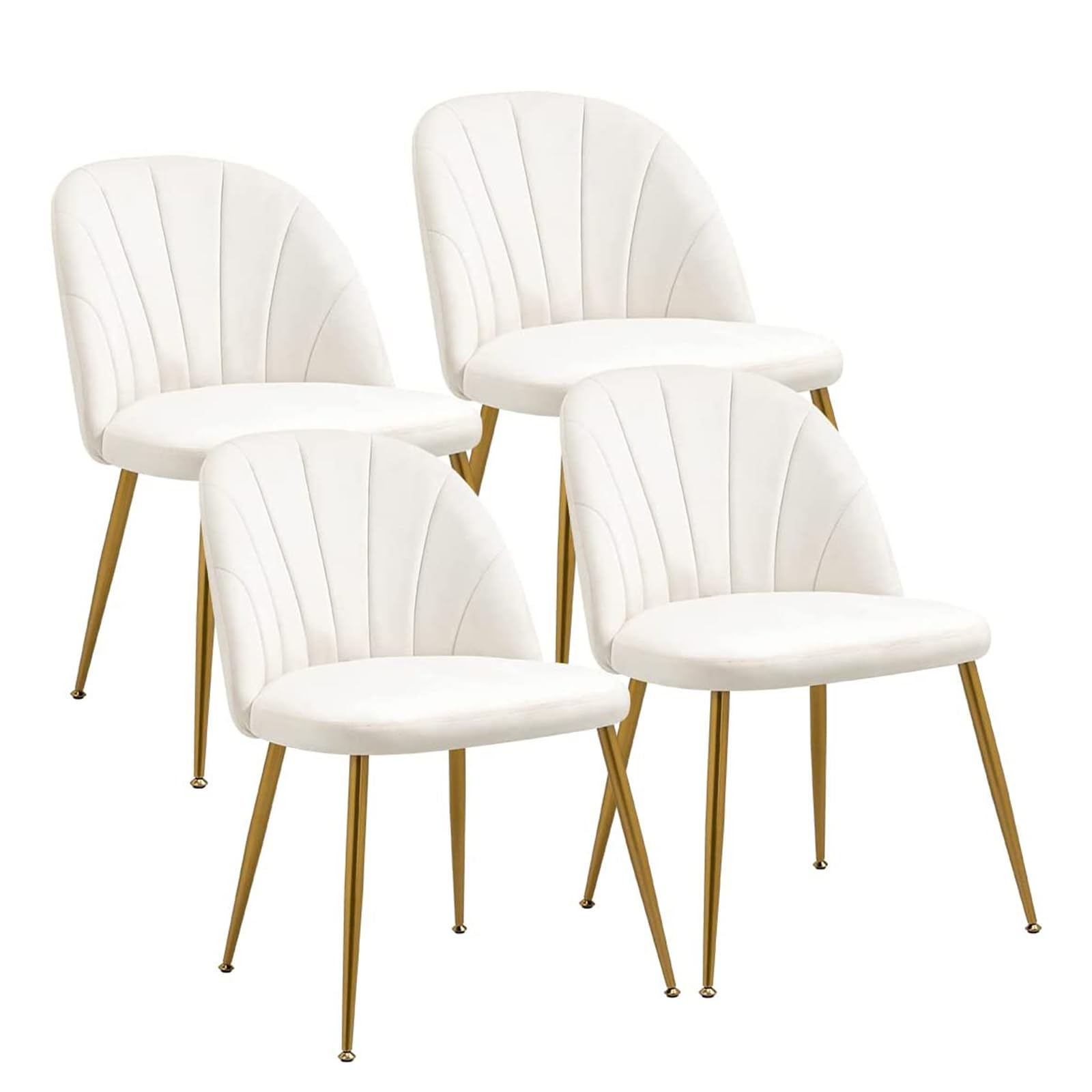 Mid-Century Velvet Dining Chairs - Set of 4
