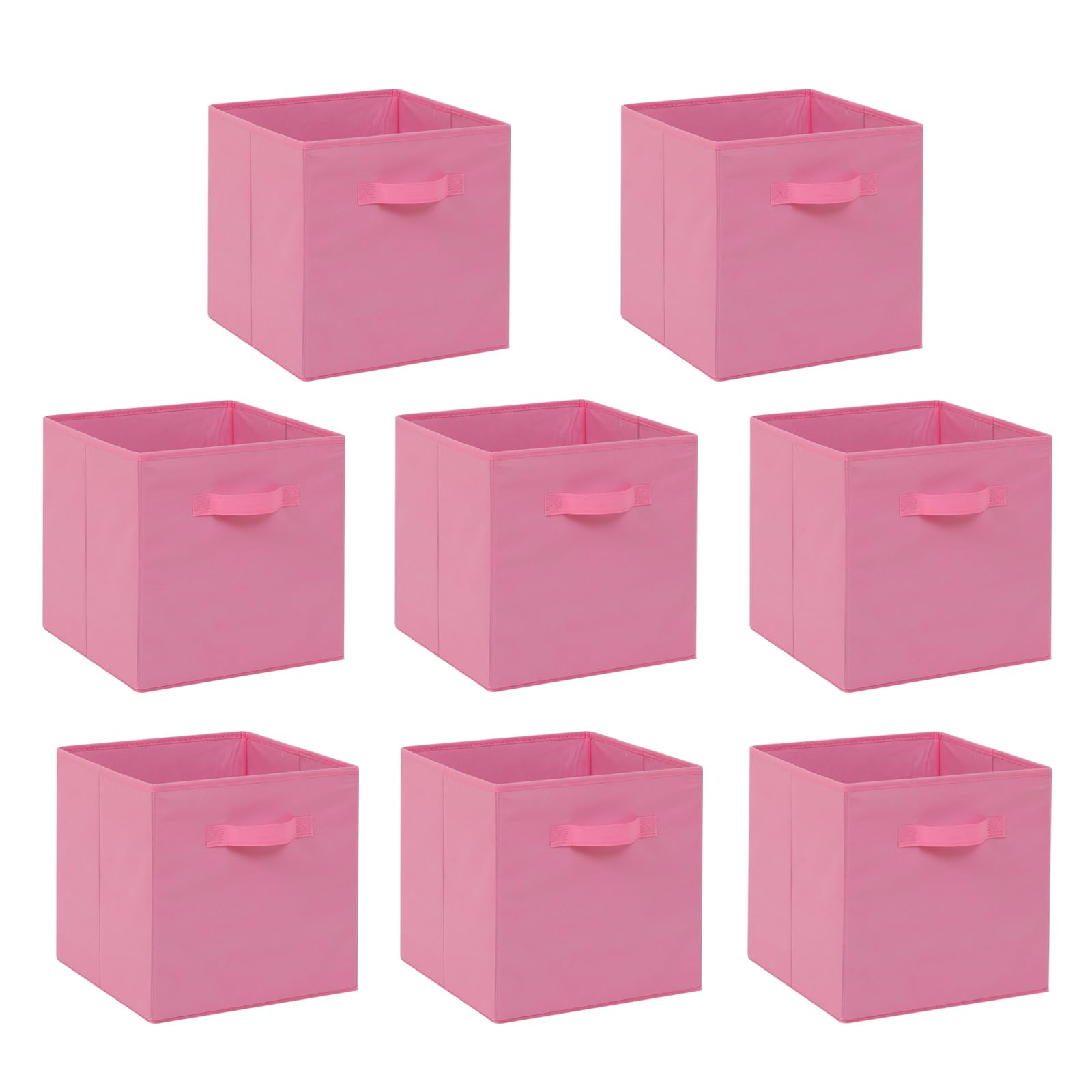 Foldable Storage Cubes Boxes Pack of 10 with Handle for Home Organization, Fabric Wardrobe Storage Box Organizer Basket Bins for Clothes Toys Towels, Collapsible&Durable Dark Blue 33x38x33cm — view 132