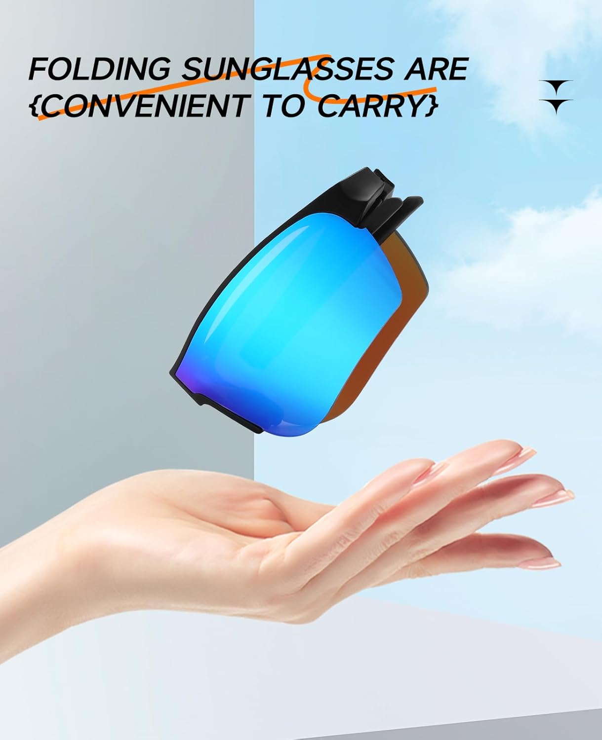 CNLO Sports Sunglasses Lightweight TR90 Frame Women Driving Fishing Foldable Sunglasses UV400 Protection - Image 6