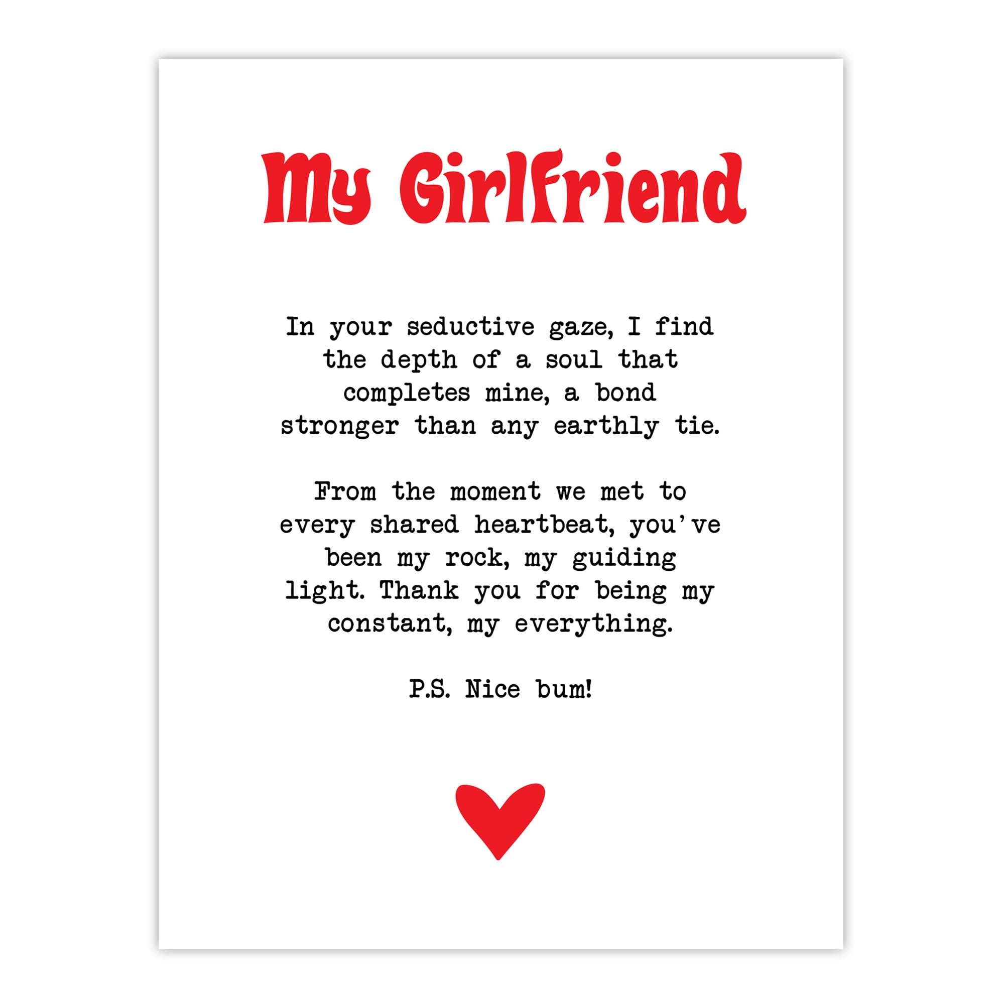 Artery8 Love Poem My Everything Girlfriend Romantic Sweet Bedroom Large Wall Art Poster Print Thick Paper 18X24 Inch