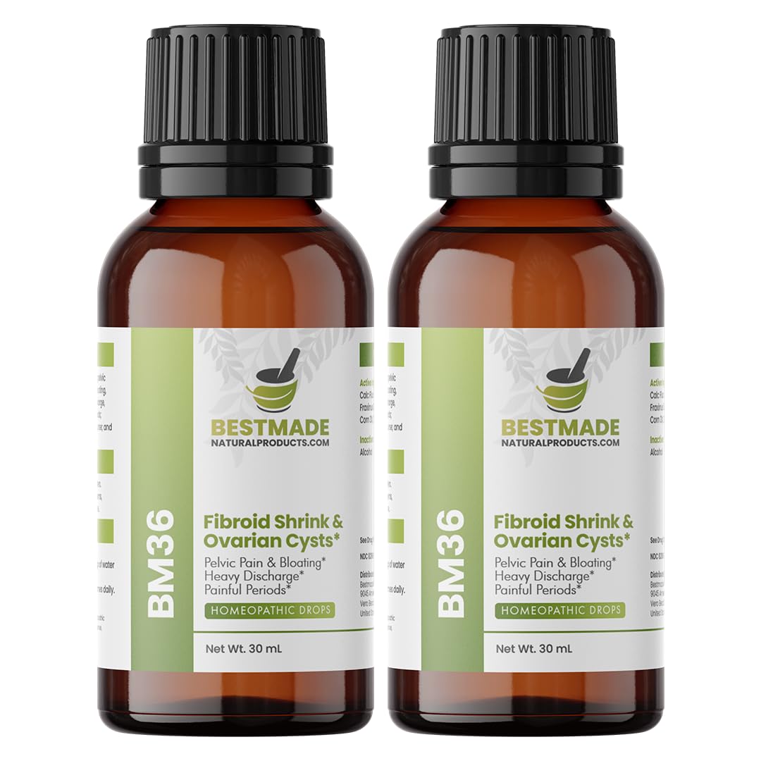 Bestmade Fibroid & Ovarian Cysts BM36 - Support for Hormonal Imbalance Menstrual Discomfort & Uncomfortable Intercourse 2-Pack of 30mL Bottles product thumbnail 3