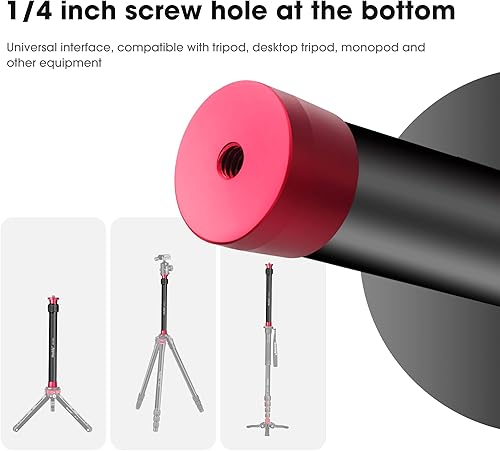 Miniatura 6 de Manbily Poste de extensión de cardán de aluminio trípode columna central barra de extensión 1/4 "rosca 2 sección tubo para DJI OSMO móvil 2 Zhiyun