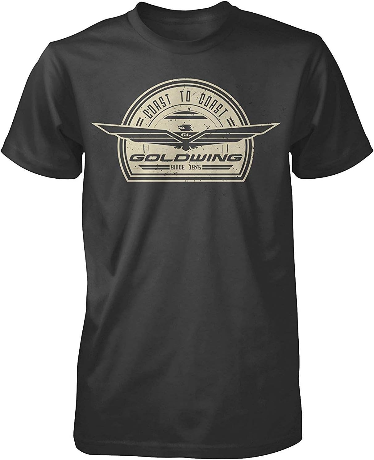 Monking Mens Goldwing Short Sleeve T-Shirt Black