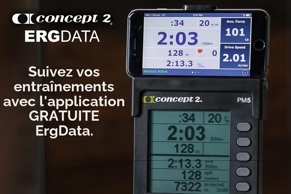 Concept2 Modèle D Rameur avec écran PM5