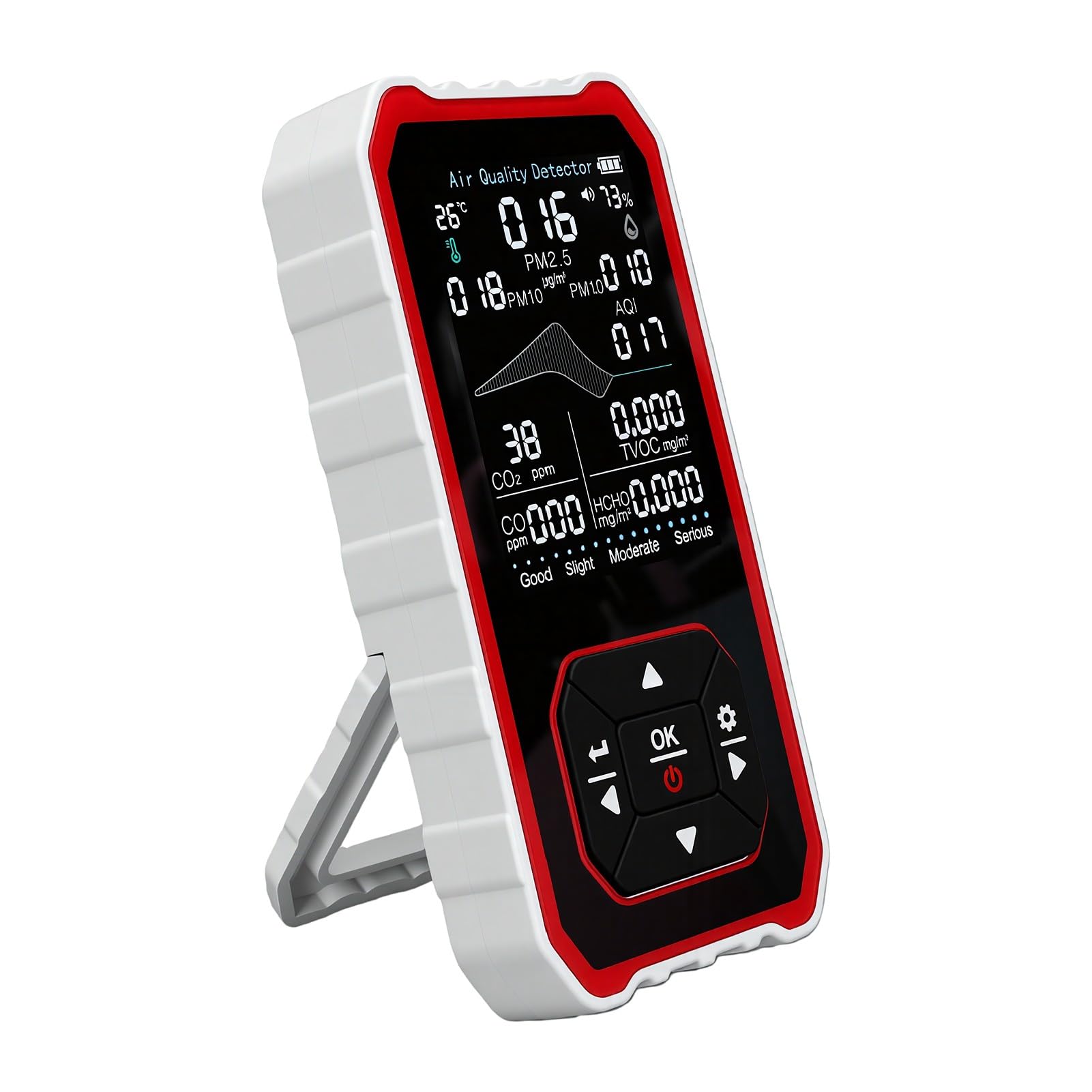 Marhynchus Détecteur de qualité de L’air 10 en 1, Moniteur CO2 PM2.5 HCHO