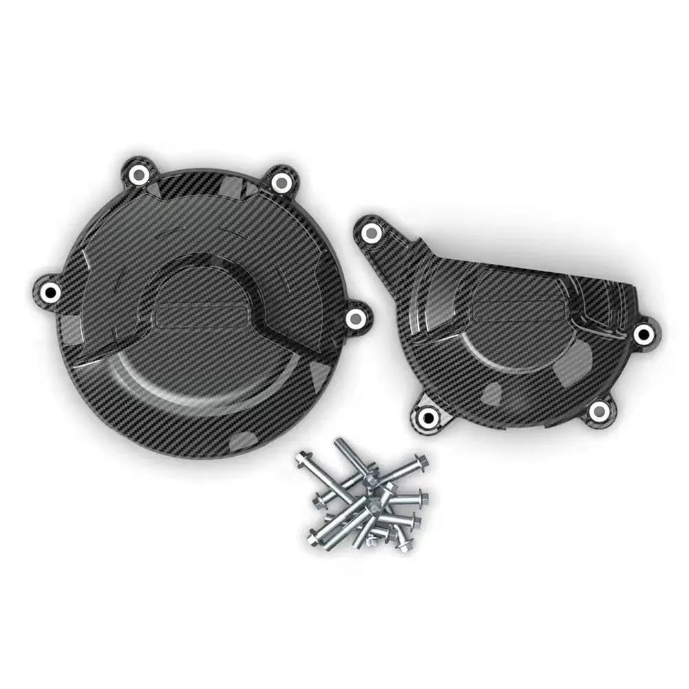 Motorrad Motor Schutz Abdeckung Für Ducati Für Panigale V4 V4S 2018 2019 2020 2021 2022 2023 Kupplung Schutz Abdeckung Set(Carbon Texture)