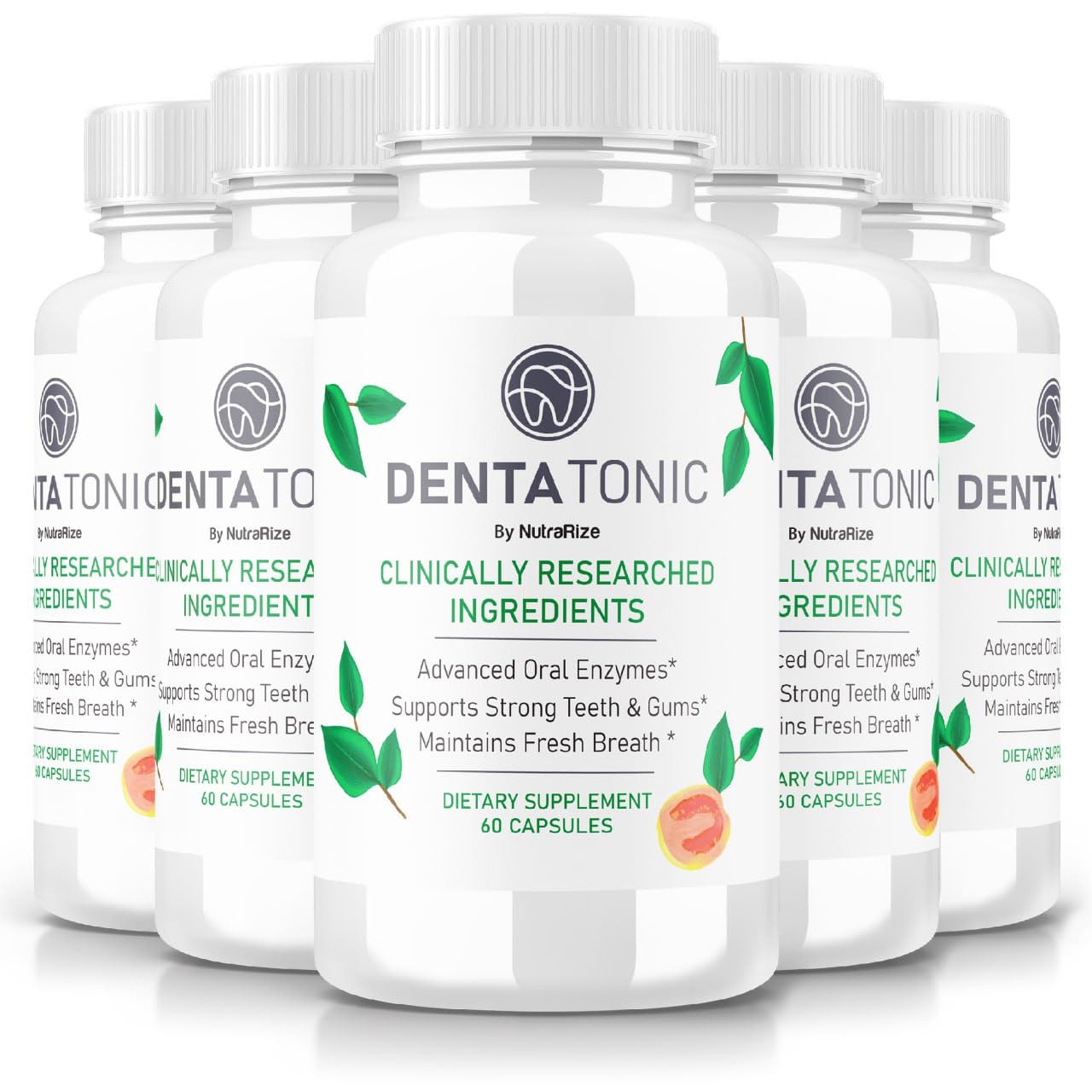 (5 Pack) Denta Tonic Teeth and Gum Support, Denta Tonic Pills to Transform Your Oral Care Routine with Natural Dental Health Support, DentaTonic Tablets Advanced Oral Formula (300 Capsules)
