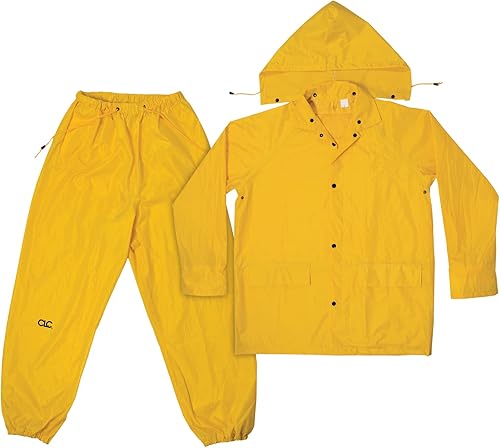 CLC Rain Wear R1022X Traje de lluvia de poliéster amarillo de 3 piezas - 2XL