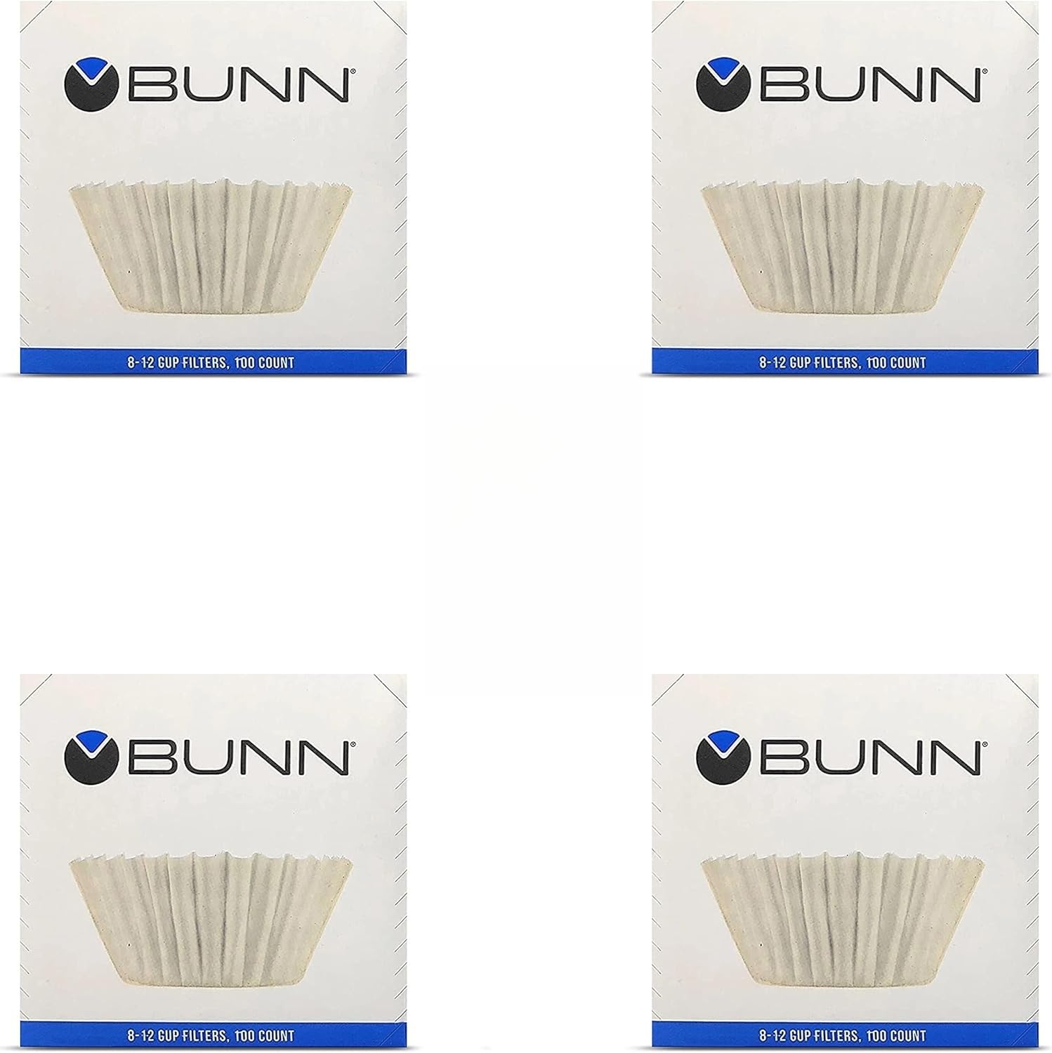 Filtres à café BUN en papier pour la plupart des cafetières à fond plat