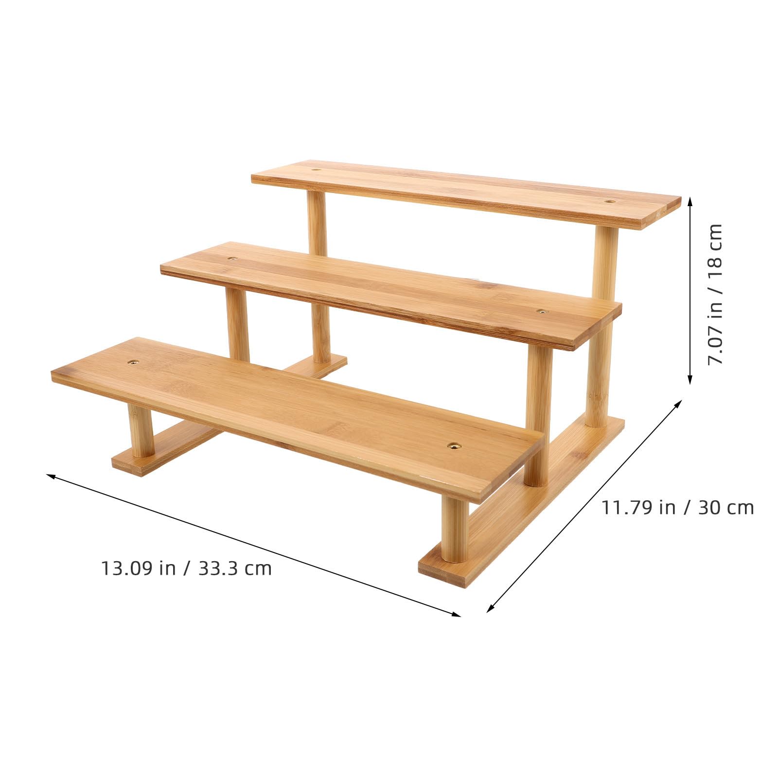 Fioriera in legno a 3 ripiani per interni e ingresso, facile da pulire e sollevare vasi perfetti per la decorazione della casa e l'esposizione delle piante