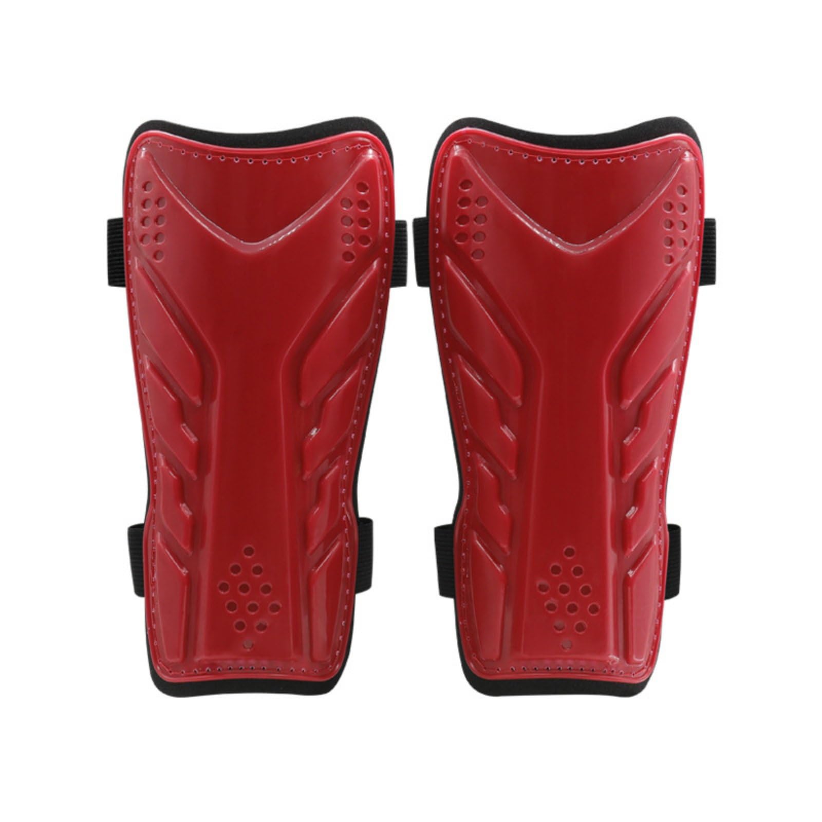 Double Strap Shin Guard Eva Padding Football Shin Guard Shock Absorption Leg Protectors for Adults, Training, Match, Red, Child|Protective Gear-image-12