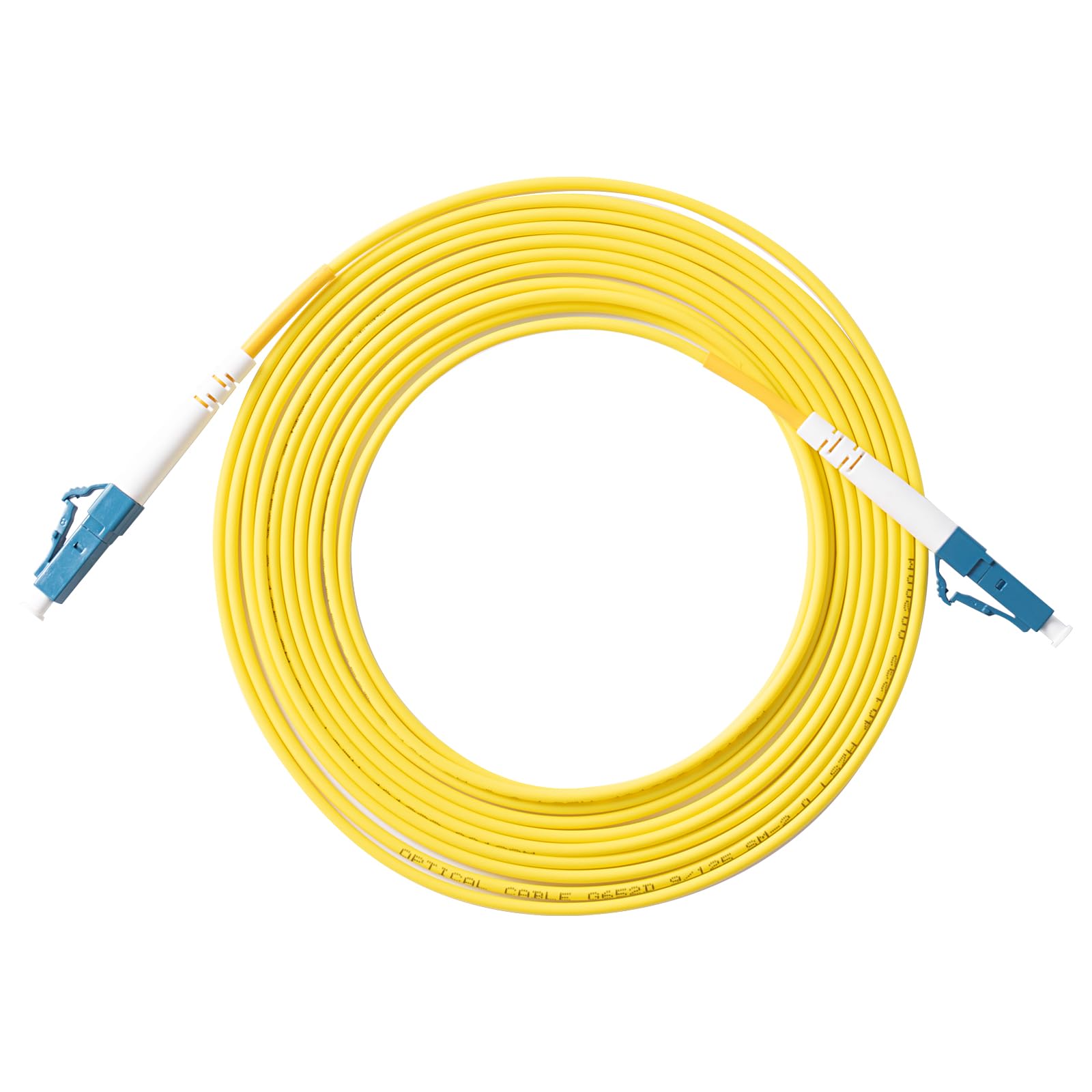 Câble de raccordement en fibre optique monomode OS2 LC vers LC, SIMPLEX 9/125 μm, démarreur en fibre optique 10G, LSZH (jaune)