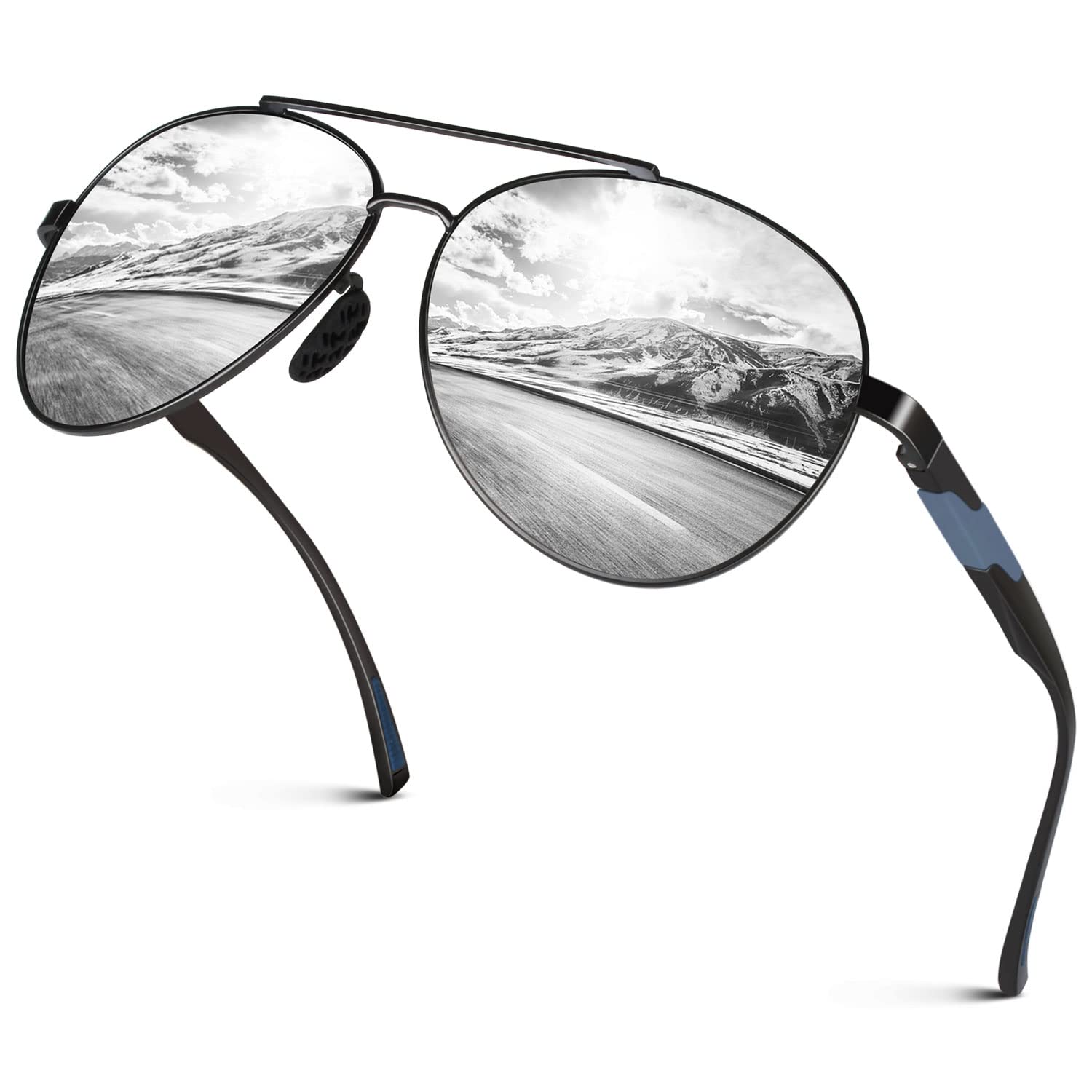 GQUEEN Gafas de Sol Hombre Polarizadas Clásico Aviador Protección UV400,GQ81M