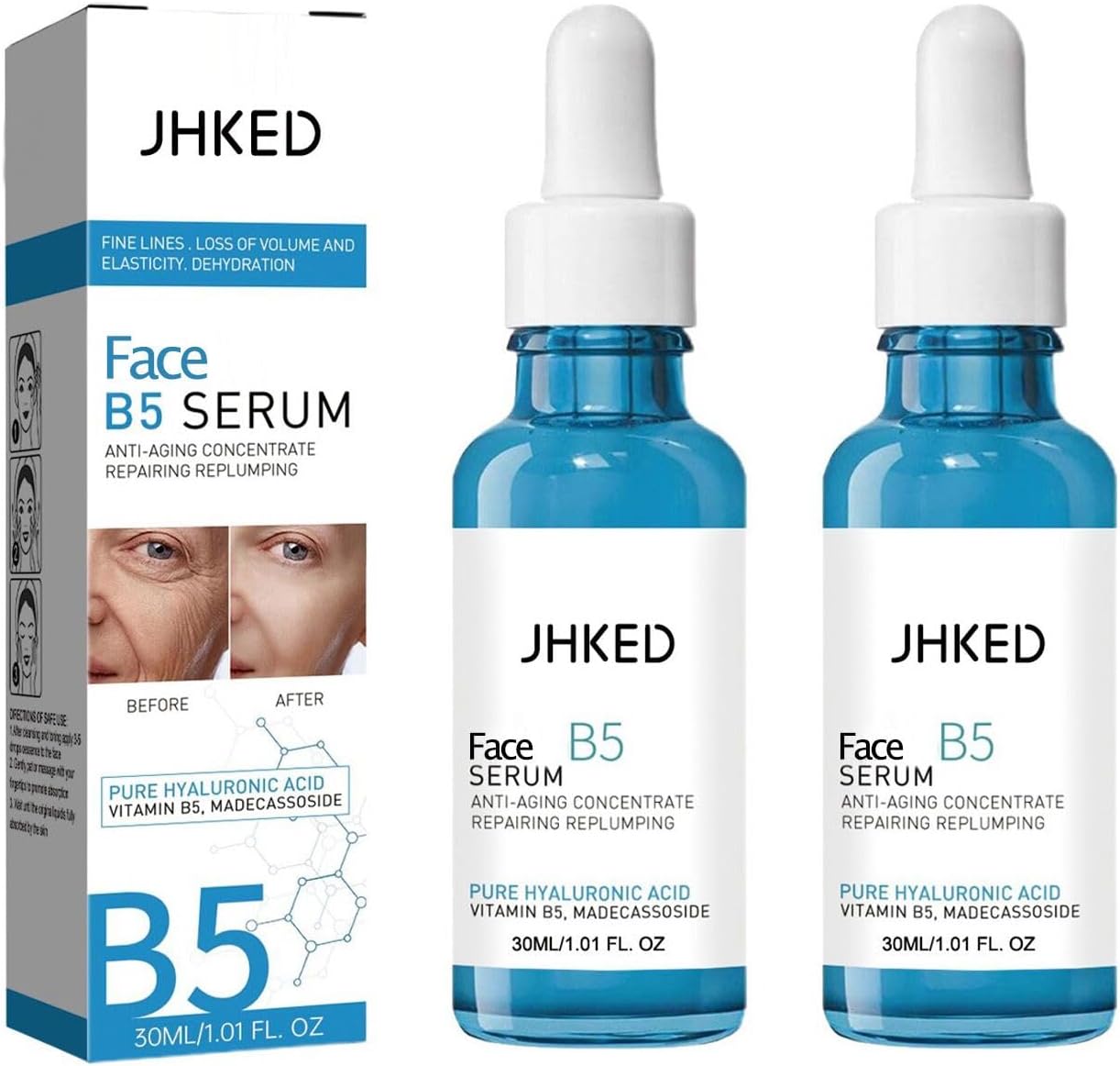 JHKED 2 Instant Firming Anti-Aging Bottle Facial Serums for Attenuating Fine Lines B5