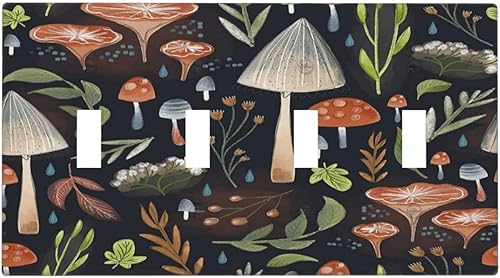 Miniatura 26 de Cubiertas de Interruptor de Luz de 1 Gang Medieval Abstracto Moderno Luna Estrellado Gran Ola Toggle Simple Placa de Pared Cubierta Decorativa de