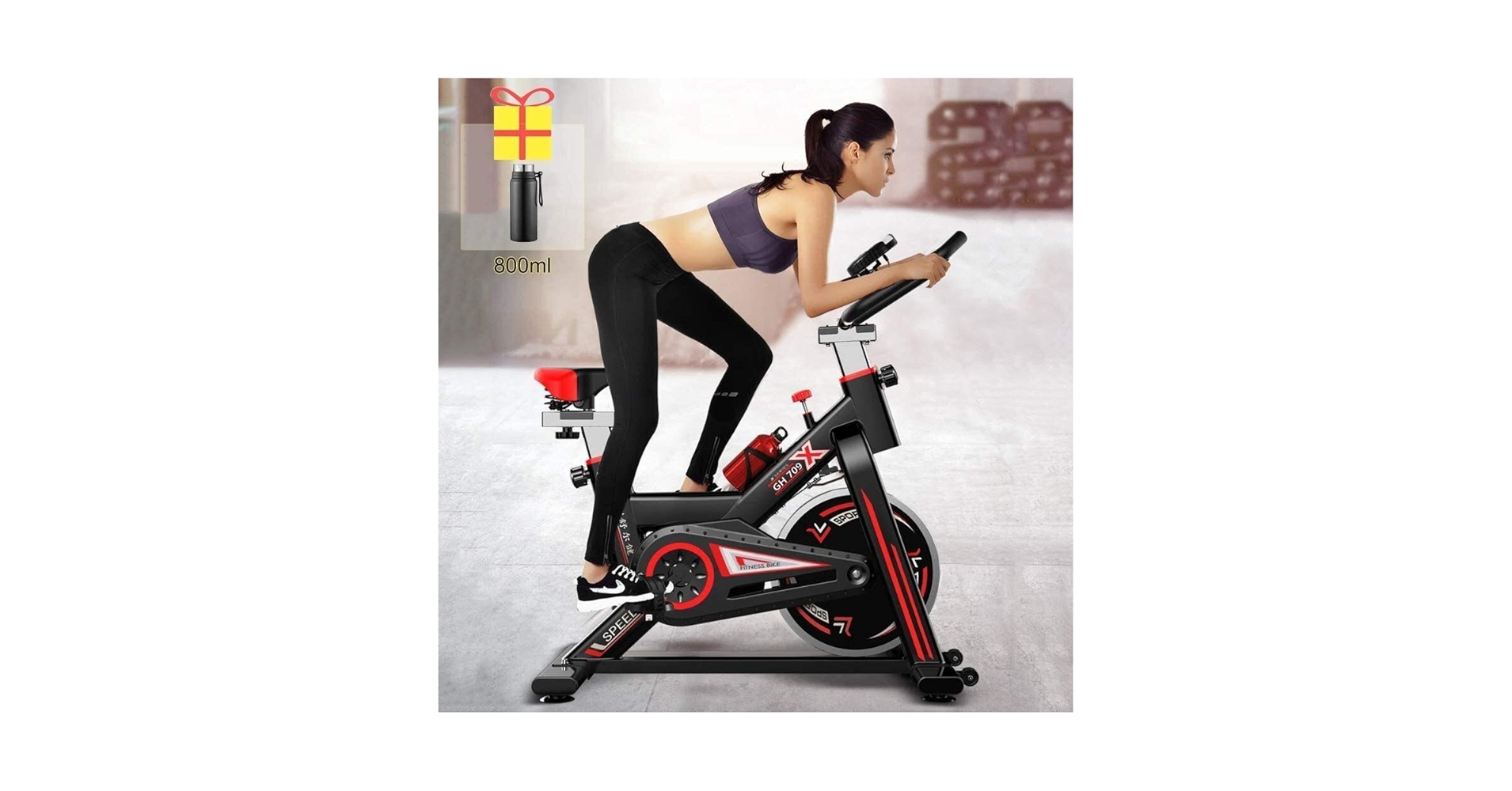 エクササイズバイク ハンドル付き ブラック Amazon | エクササイズバイク ステーショナリーバイク Excersize