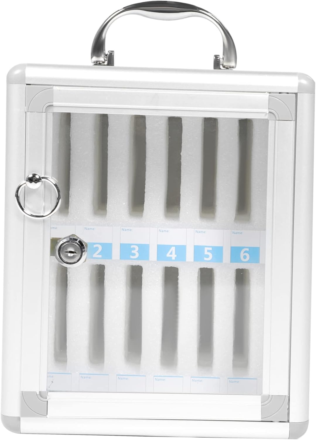 Aluminum Alloy Cell Phone Storage Locker with Safety Lock Mobile Phone Holder for School Office and Events Organizer for Secure Item Management