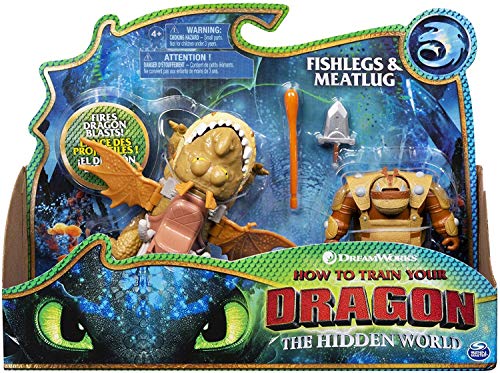DreamWorks Cómo Entrenar a tu dragón El Mundo Oculto - Fishlegs and Meatlug