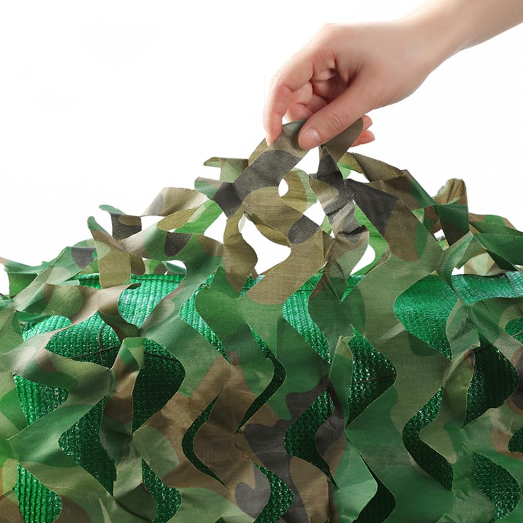 Rete mimetica,Maglia ombreggiante verde,Mimetico Copertura Campeggio a tre strati Montagna Netting,Grande Parasole per Esterni,Tela Netto di Oxford,Campo,Nascondersi,Paesaggio forestale (3×10m)