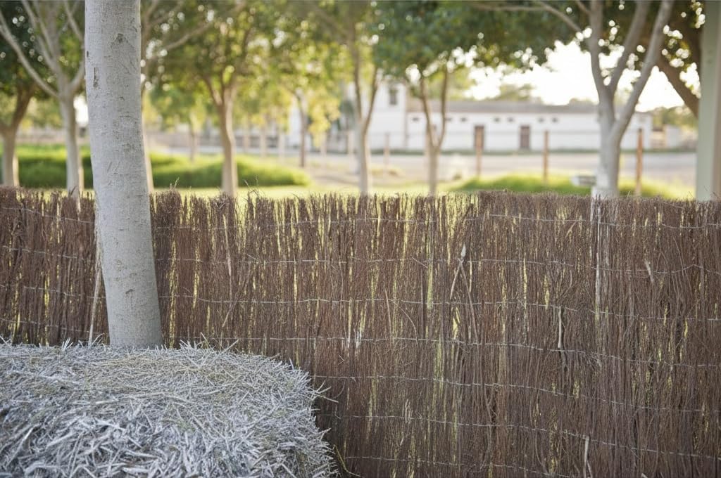 Suinga Brezo Jardin Ocultación 1,2x3 m | Cerramiento Natural de Brezo | Valla de Ocultación 90% para Jardin y Terraza 2,5-3 kg/m2