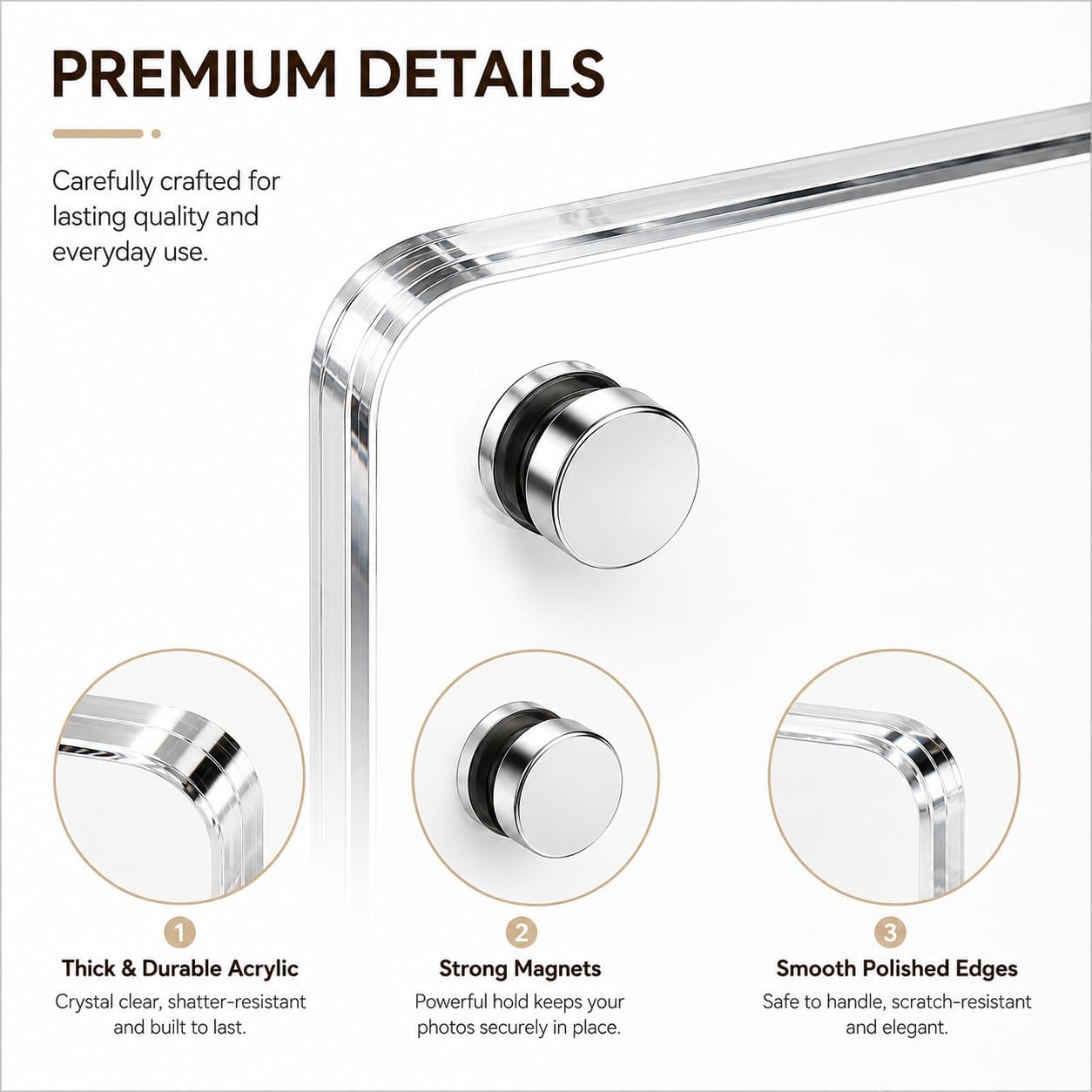 4PCS Clear Picture Holders for Refrigerator Fridge Decor image 5