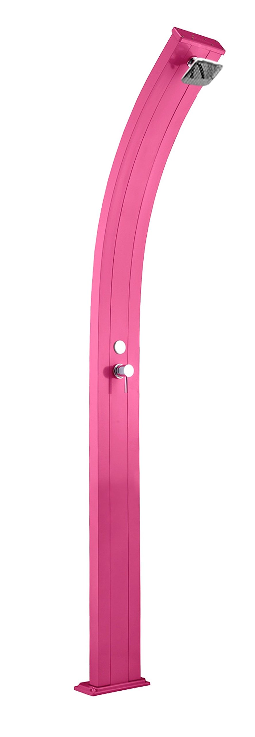 Doccia a riscaldamento solare Arkema A100/4003 Spring Fuxia Doccia solare dal design curvo totalmente in alluminio