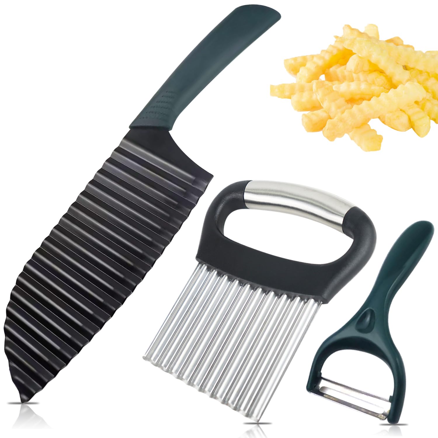 MAKOさんcrinkle crinkle crinklesheer boler Amazon.com: Crinkle Cutter for Veggies, OLULU Crinkle Cut