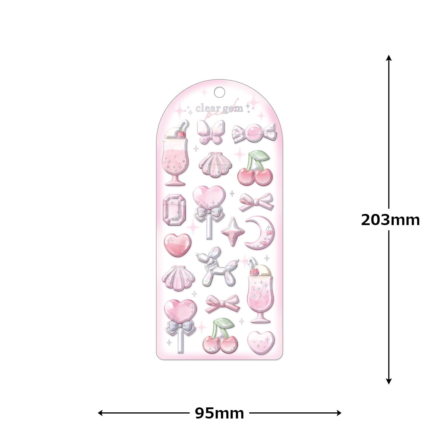 Amazon | クーリア シール クリアジェムステッカー ピンク 91200