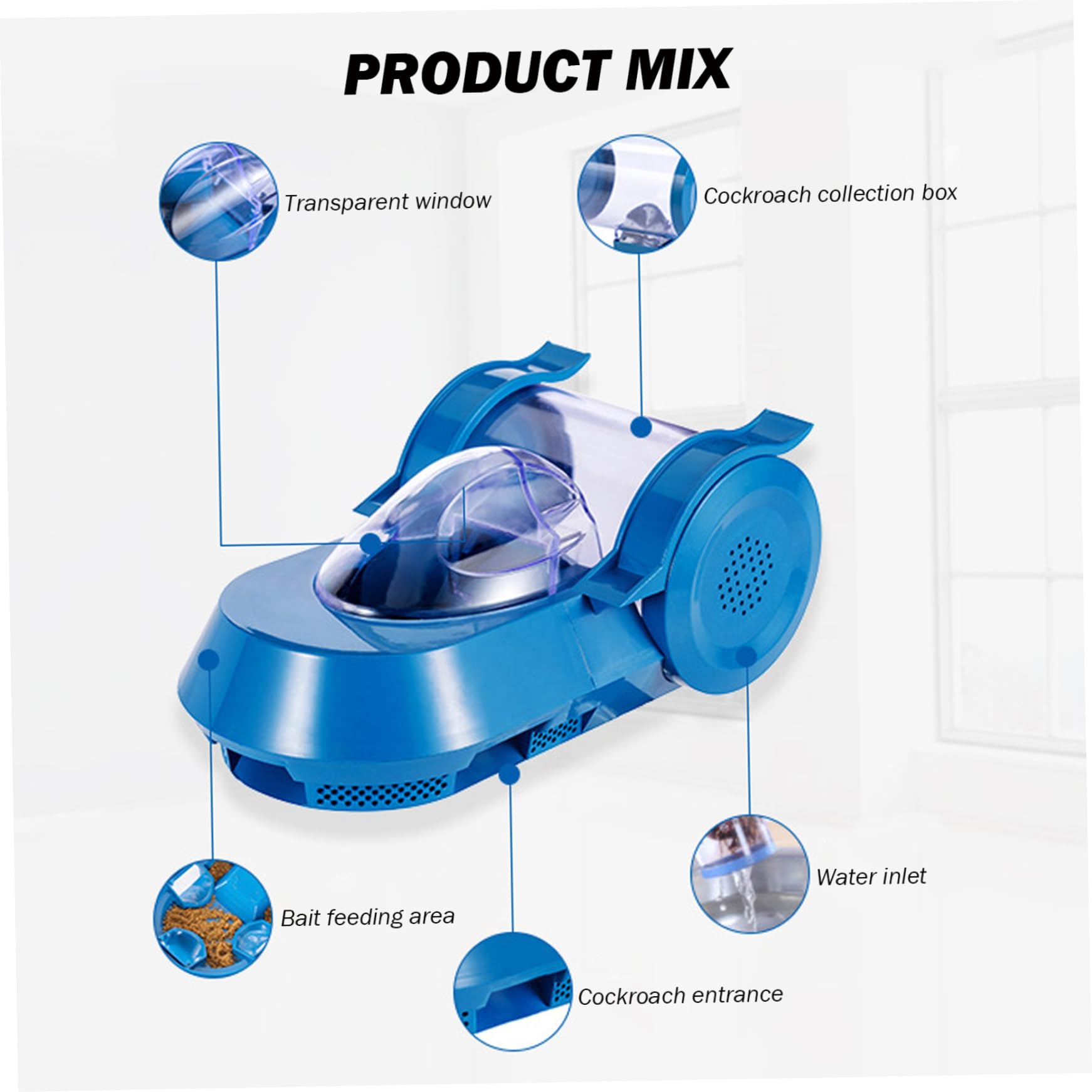 Piège Nuisible,Piège à Cafards Réutilisable, Boîte Efficace Pour La