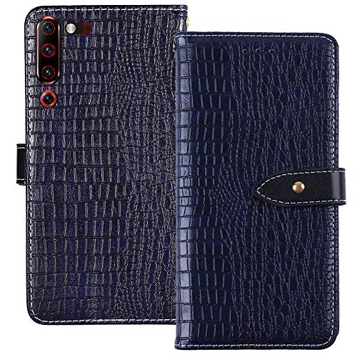YLYT Magnético Cover Azul De Cuero Funda para Lenovo Z6 Pro 6.39 Inch TPU Silicona Étui Ranuras para Tarjetas Cáscara Protección Caso